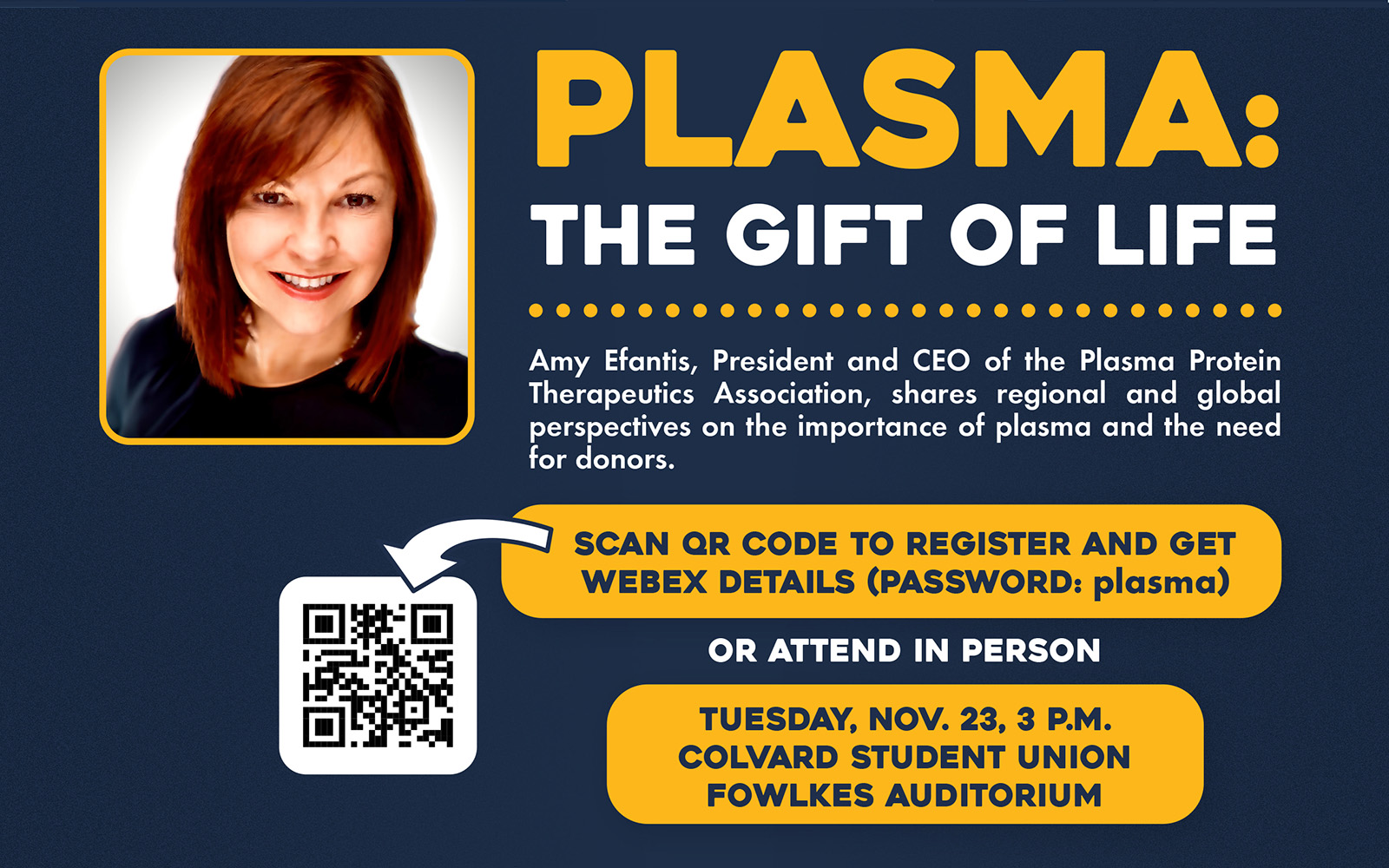 PPTA leader to discuss ‘Plasma: The Gift of Life’ during MSU visit