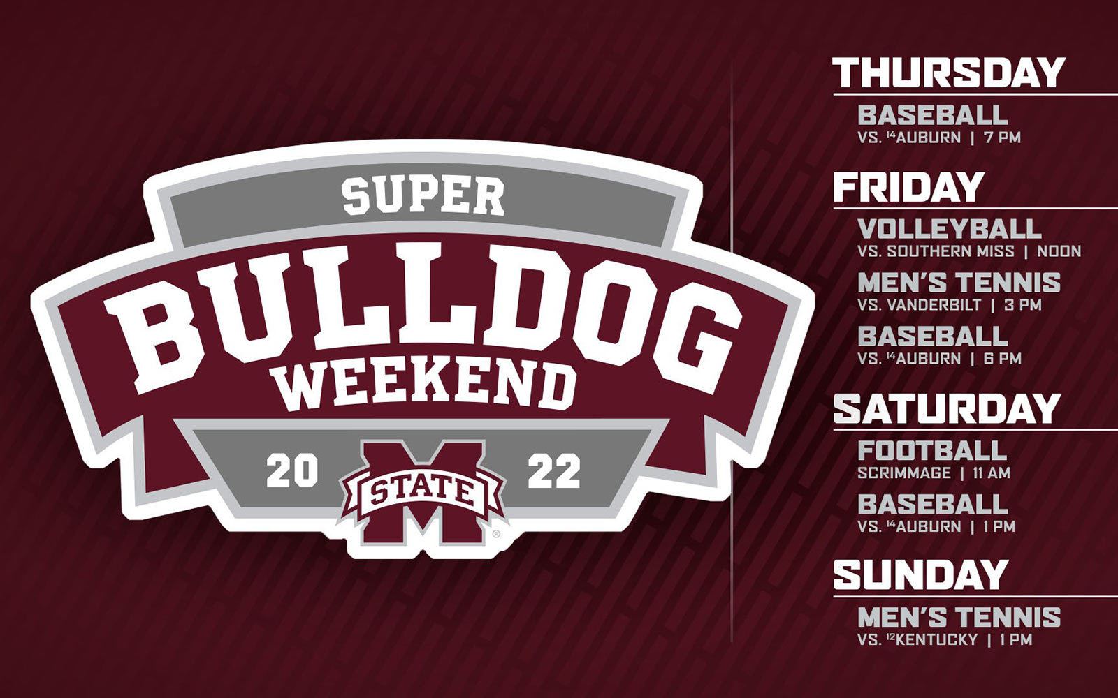 MSU announces Super Bulldog Weekend information Mississippi State