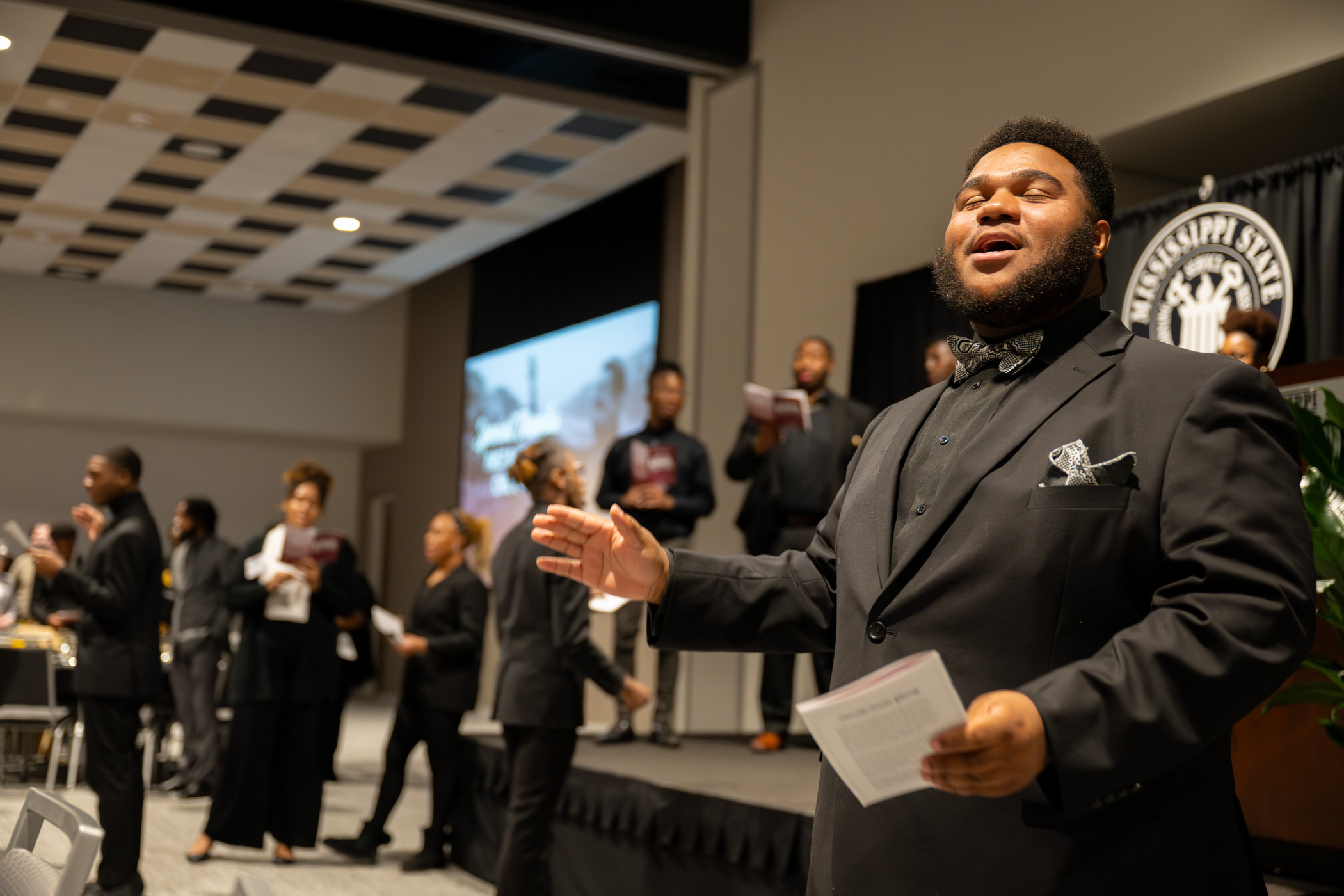 Mississippi State University Black Voices Choir performing at the 2024 Martin Luther King Jr. Day Unity Breakfast.