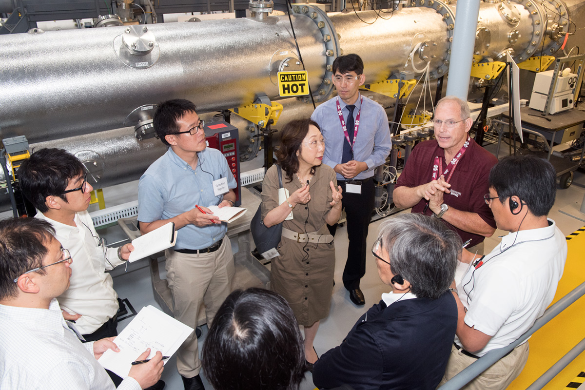 Visiting Japanese company touring Institute for Clean Energy Technology