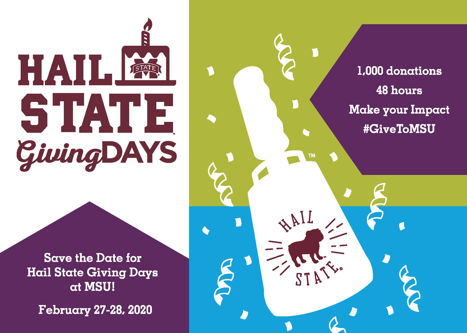 Promotional graphic for Hail State Giving Days