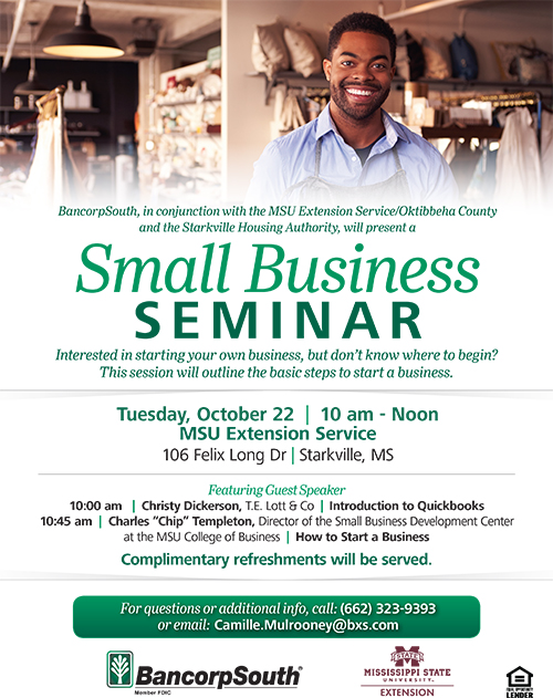 Flyer for a small business seminar