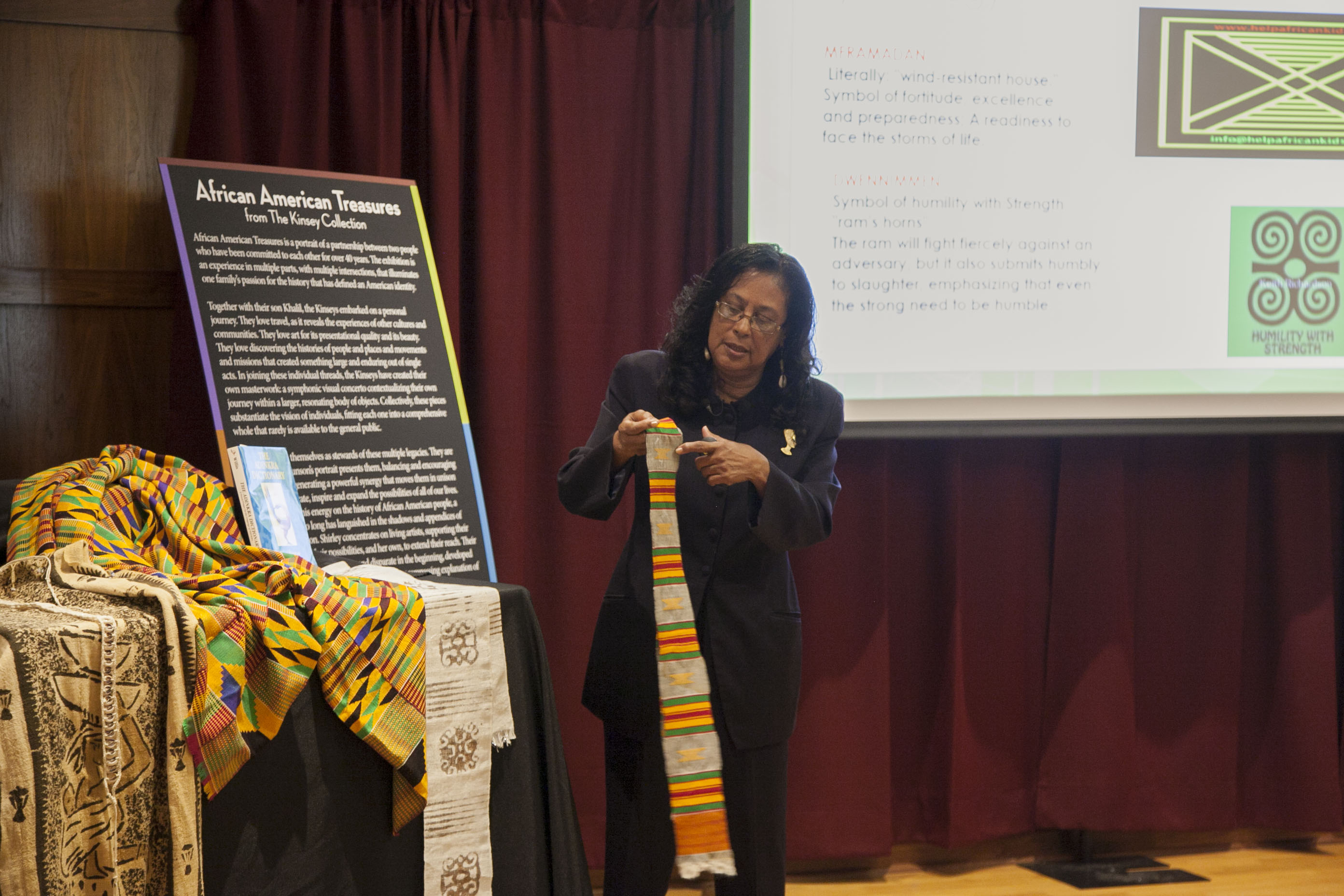 Shirley Hanshaw, MSU associate professor of English and African American Studies faculty member, led the Thursday [April 23] lecture that was part of the The Kinsey Collection lecture series at Mitchell Memorial Library.