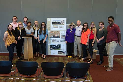 First-place winners from the annual Brasfield and Gorrie Student Design Competition at MSU
