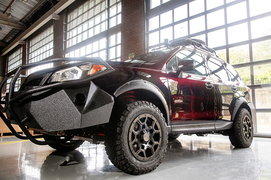 The MSU "Halo Project" vehicle is an all-electric, autonomous SUV with off-road capabilities. (Photo by Beth Wynn)