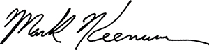 Signature of Mark Keenum