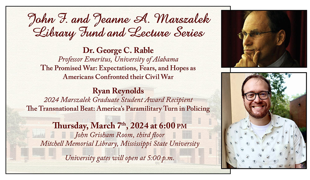 Marszalek Lecture promotional graphic