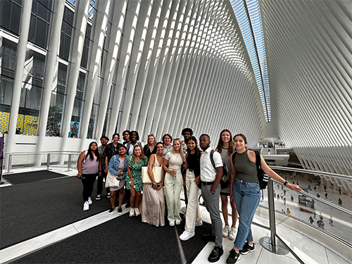 MSU students on an architecture tour in New York City