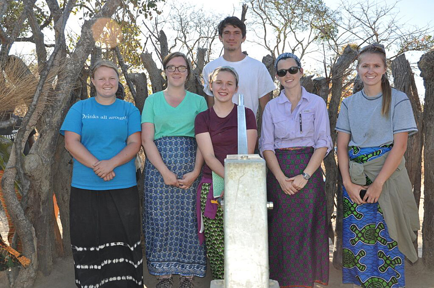 The MSU Engineers Without Borders student chapter will use a recent $8,000 grant from Penetron International to continue its clean, sustainable water initiative in rural Zambia. Currently involved on the project are (l-r) Erin Wynn, Emily Farrar, Laura Wilson, Phillip Keck, Heather Hart and Sally White.