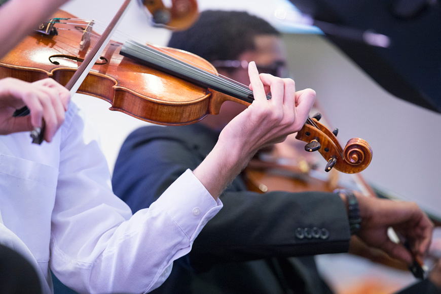 The Starkville-Mississippi State University Symphony Orchestra performs works by Classical and Romantic-era composers on Friday [Sept. 18]. (Photo by Megan Bean)