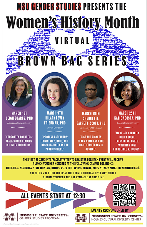 Women's History Month Virtual Brown Bag Series flyer