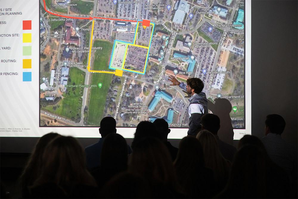 Mississippi State seniors majoring in architecture, art, building construction science and interior design competed this semester in the Brasfield & Gorrie Student Design Competition.