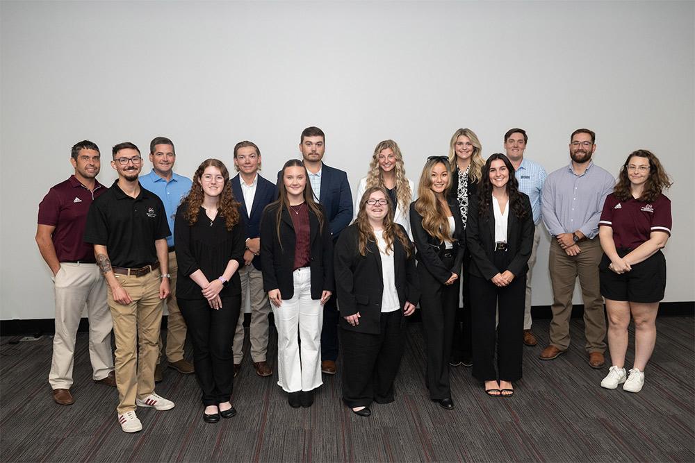 The second-place winners for their “VESL” project are Team 7 members, pictured with sponsors