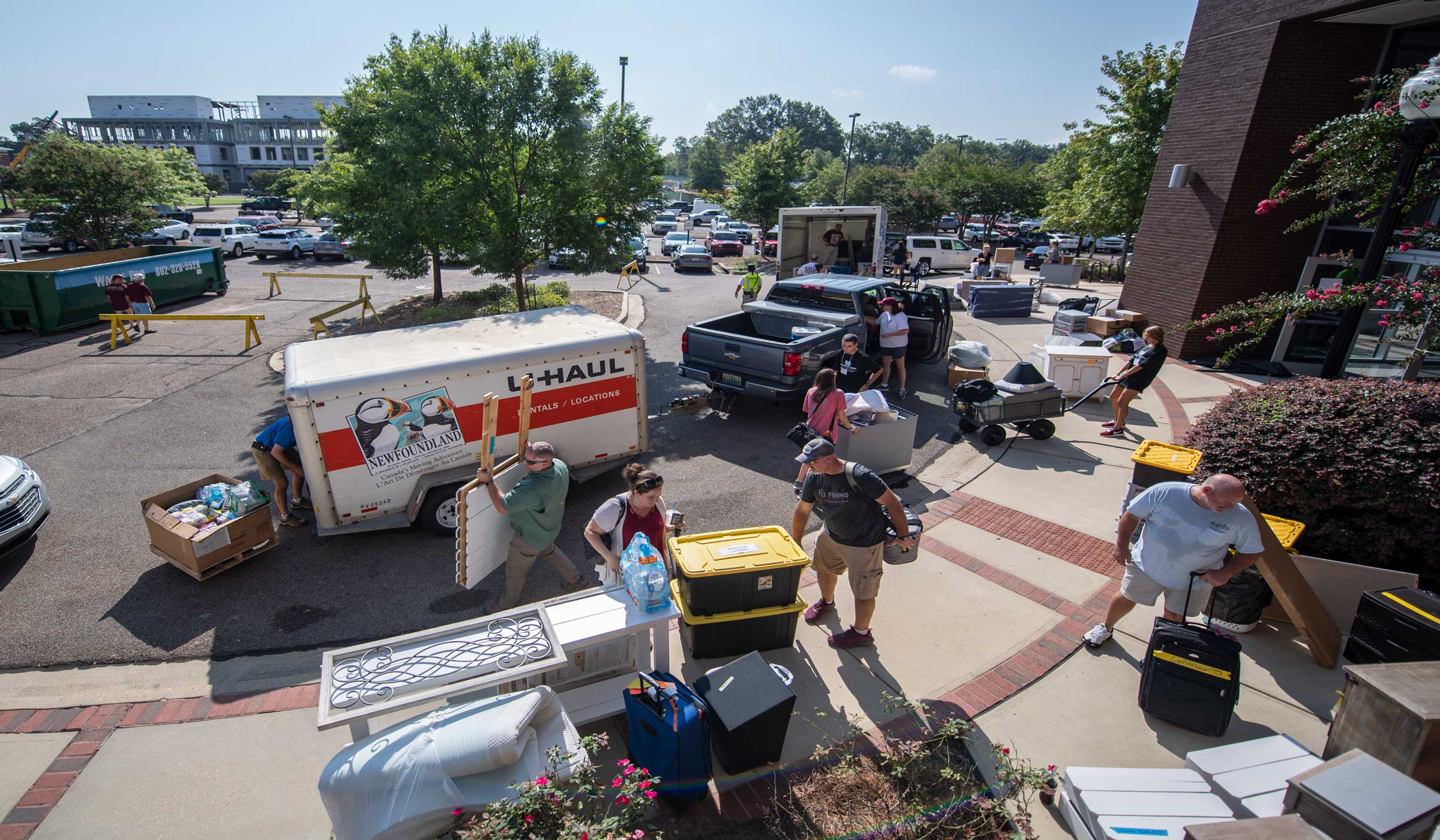 New MSU students move in with the assistance of volunteers, family and friends.