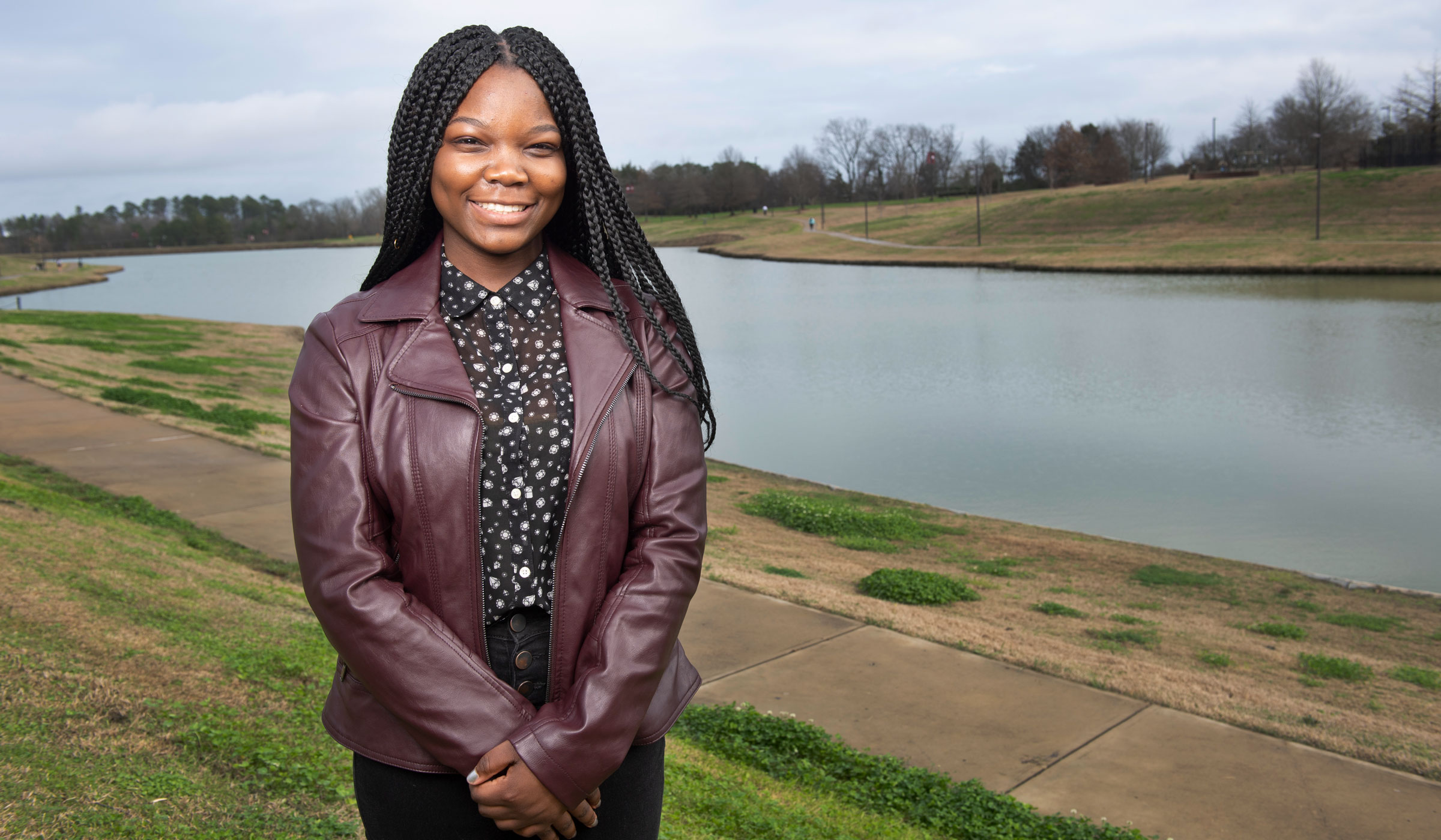 Tatu Taylor, pictured in front of Chadwick Lake.