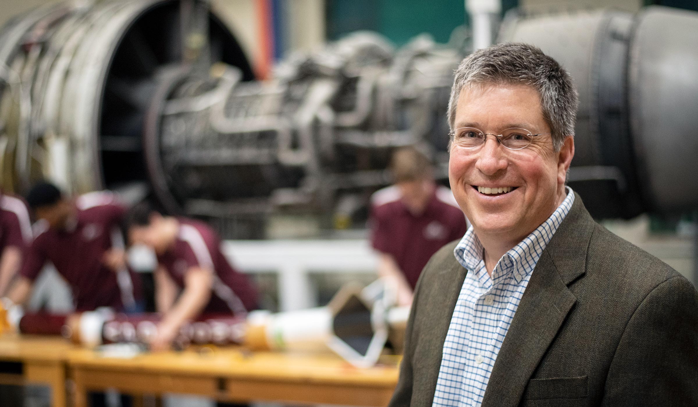 Rob Wolz, pictured in one of MSU&#039;s aerospace engineering labs.