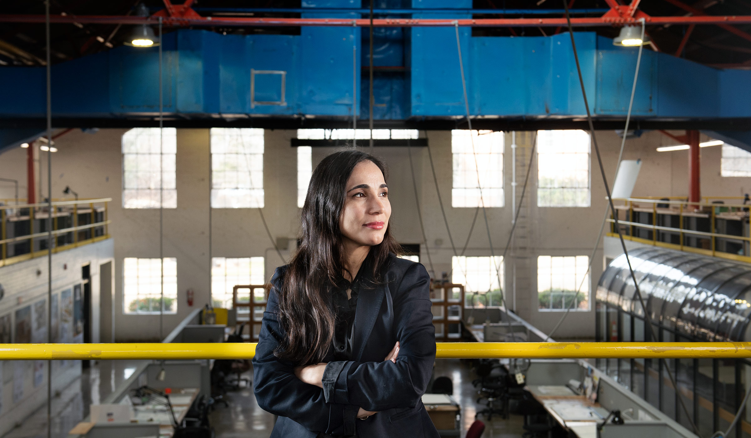 Silvina Lopez Barrera, pictured in an MSU architecture studio.