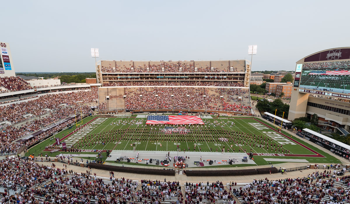 Pre-game tribute to 9/11 for the 20th Anniversary - Davis Wade Stadium football game vs. NC State