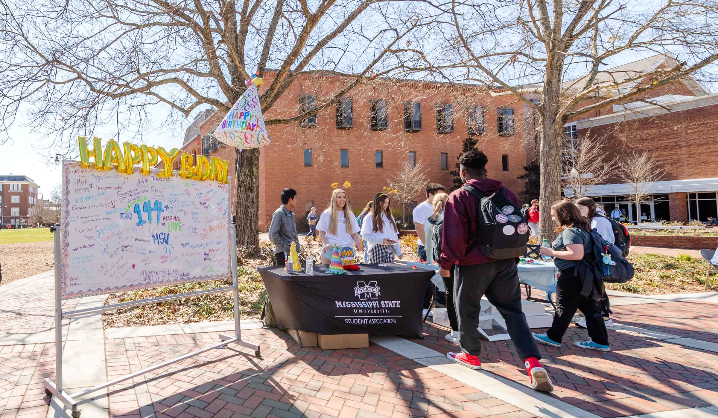 Mississippi State celebrates 144 years with cupcakes, stickers, and t-shirts on the Drill Field