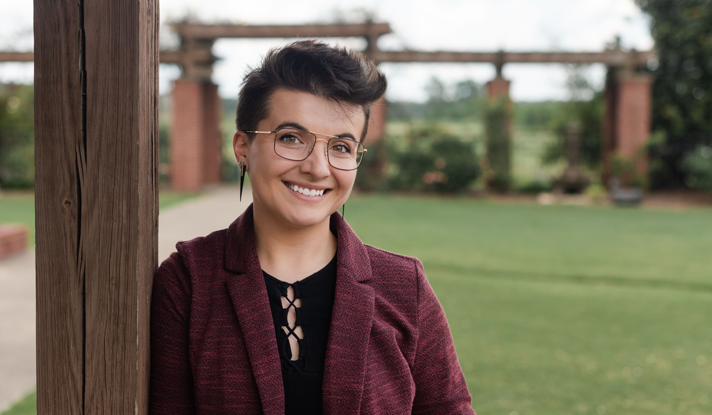 Karen Kelley, pictured outside on the MSU campus