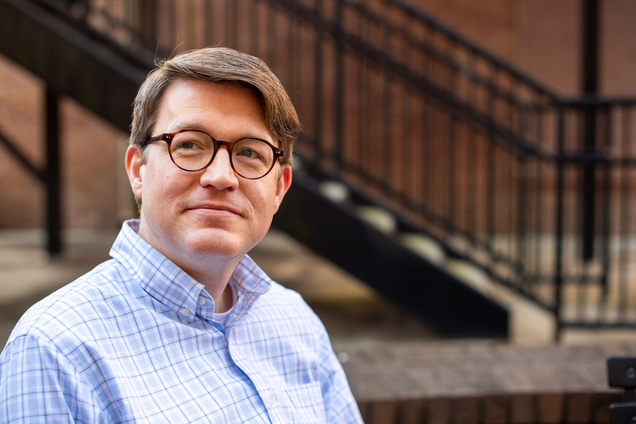 Jonathan Barlow, pictured outside on the MSU campus.