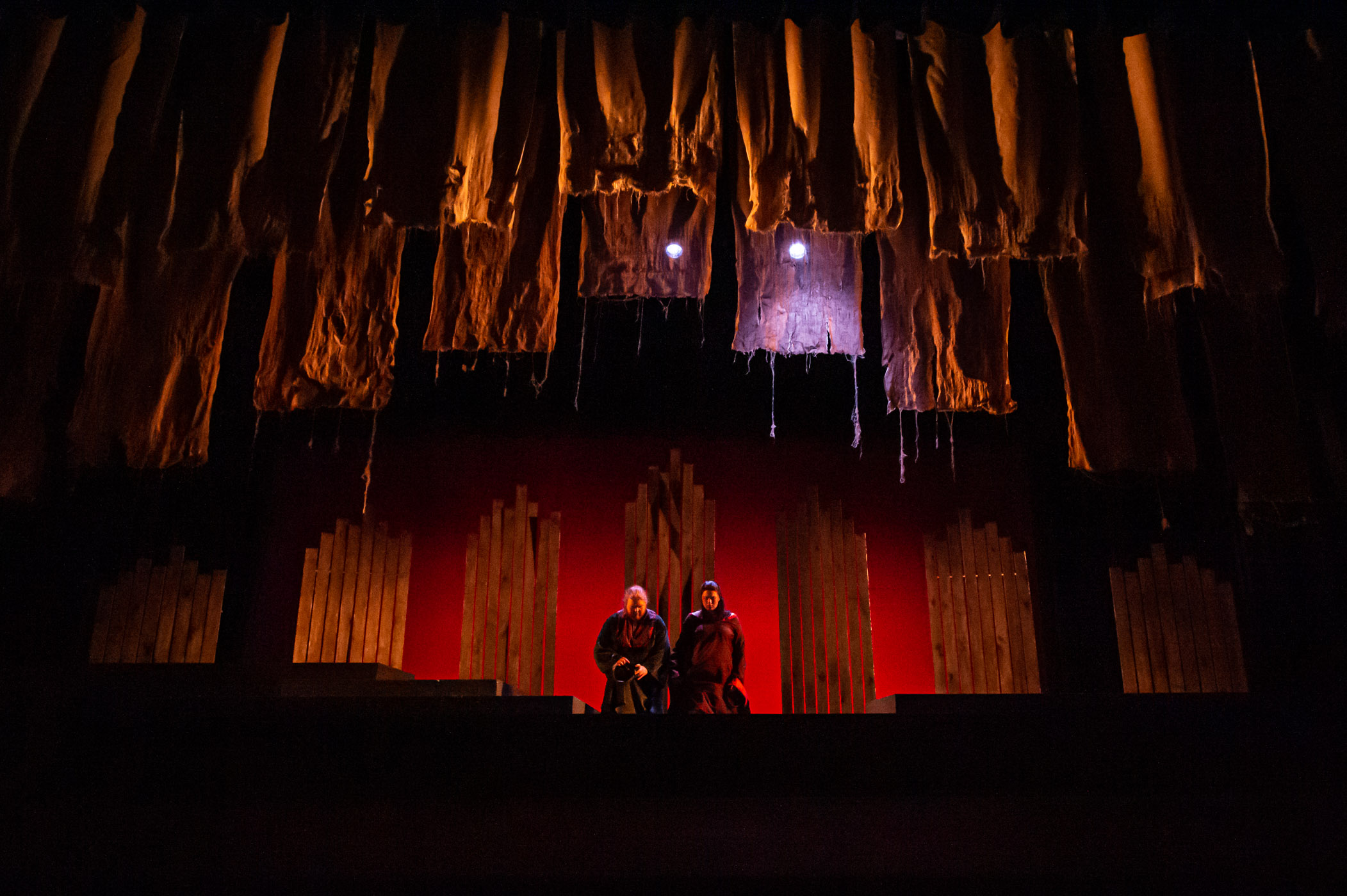 The cast of MSU Theatre&#039;s production of Macbeth prepare for opening weekend.