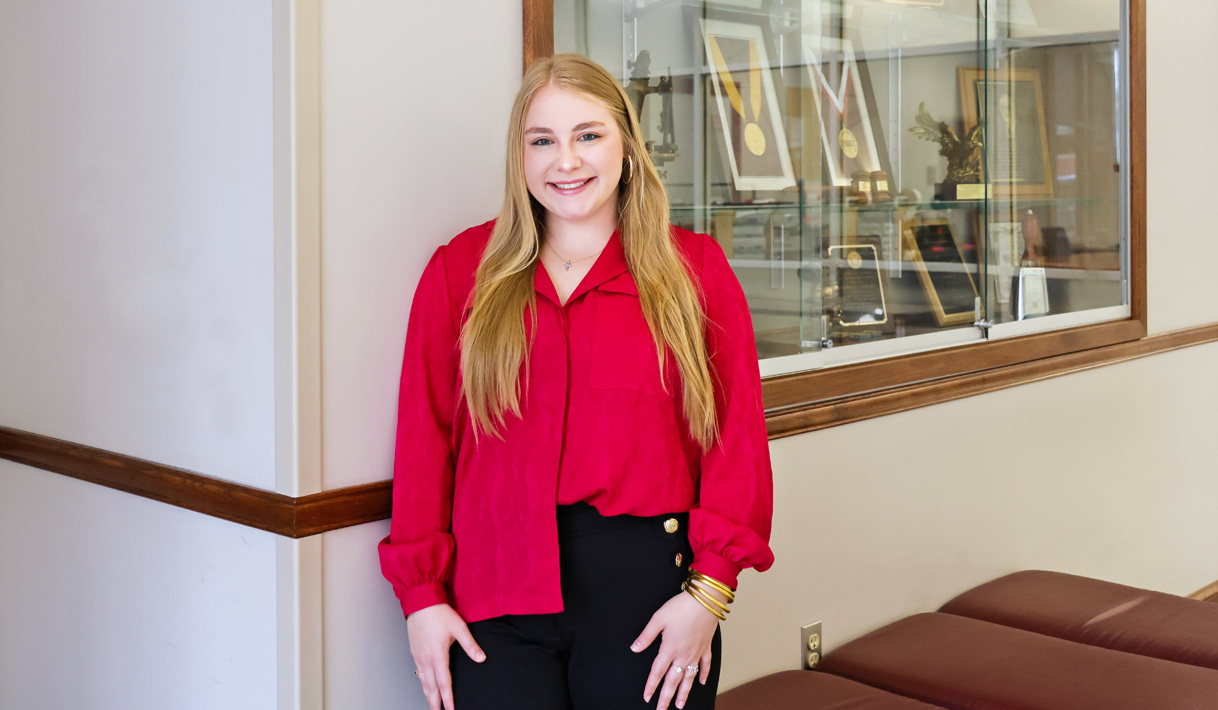 Jennifer Kemp, pictured inside an MSU engineering building. 