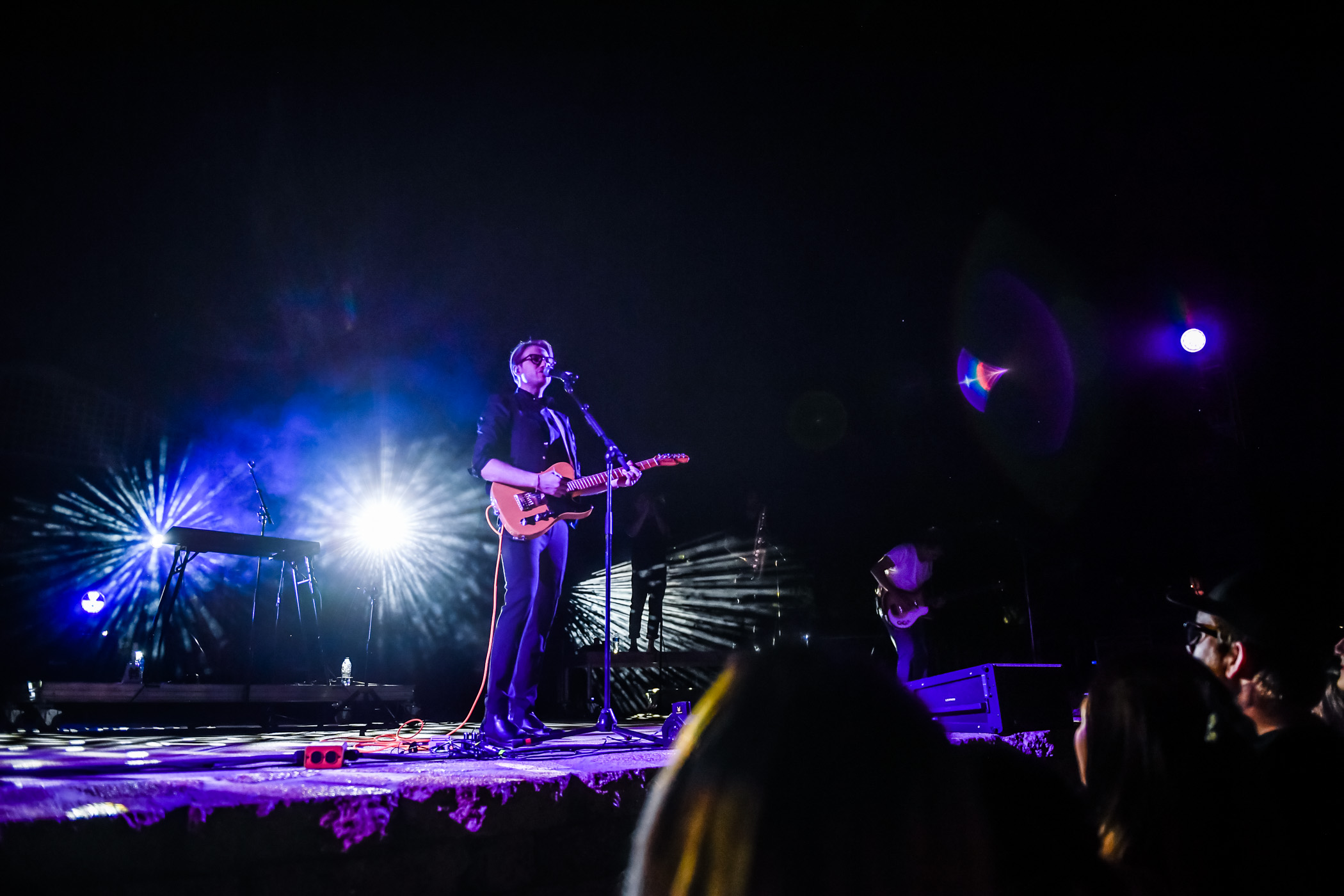 Saint Motel, an indie rock band from Los Angeles, California, headlines and performs to a packed audience at Old Main Music Festival.