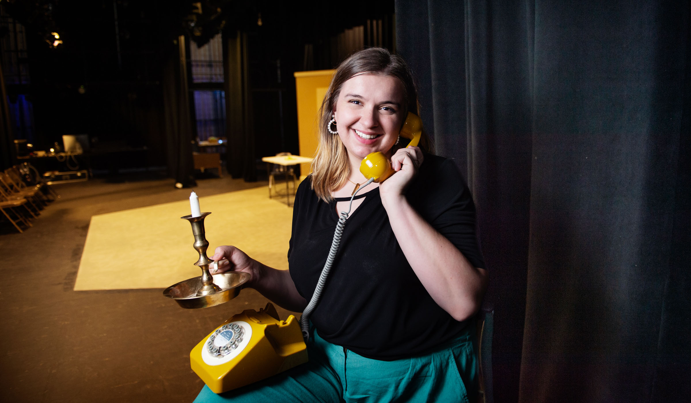 Portrait of Tabitha Hewitt-Rafferty on a stage set