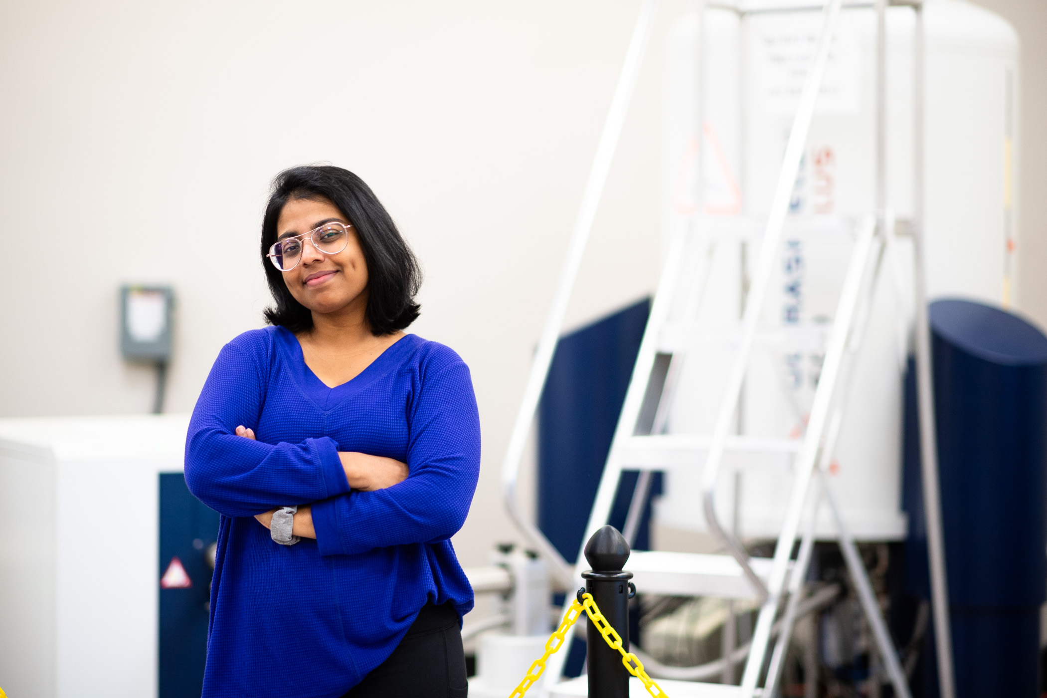 Radha Somarathne, pictured in a lab on the MSU campus.