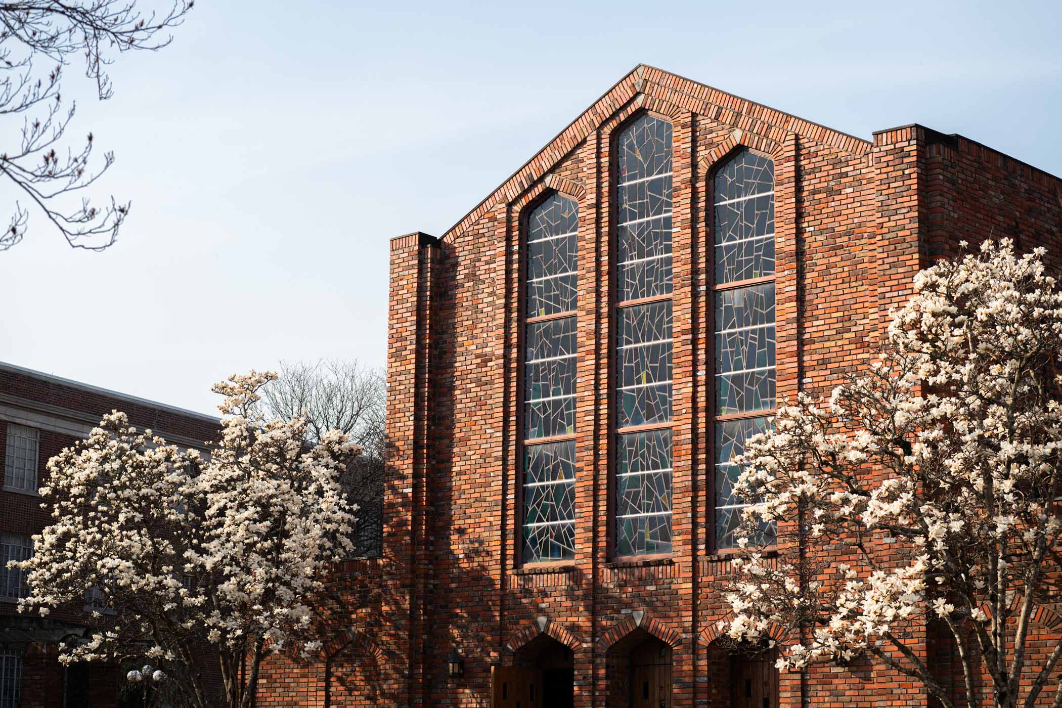 Sunlight hitting the Chapel of Memories.