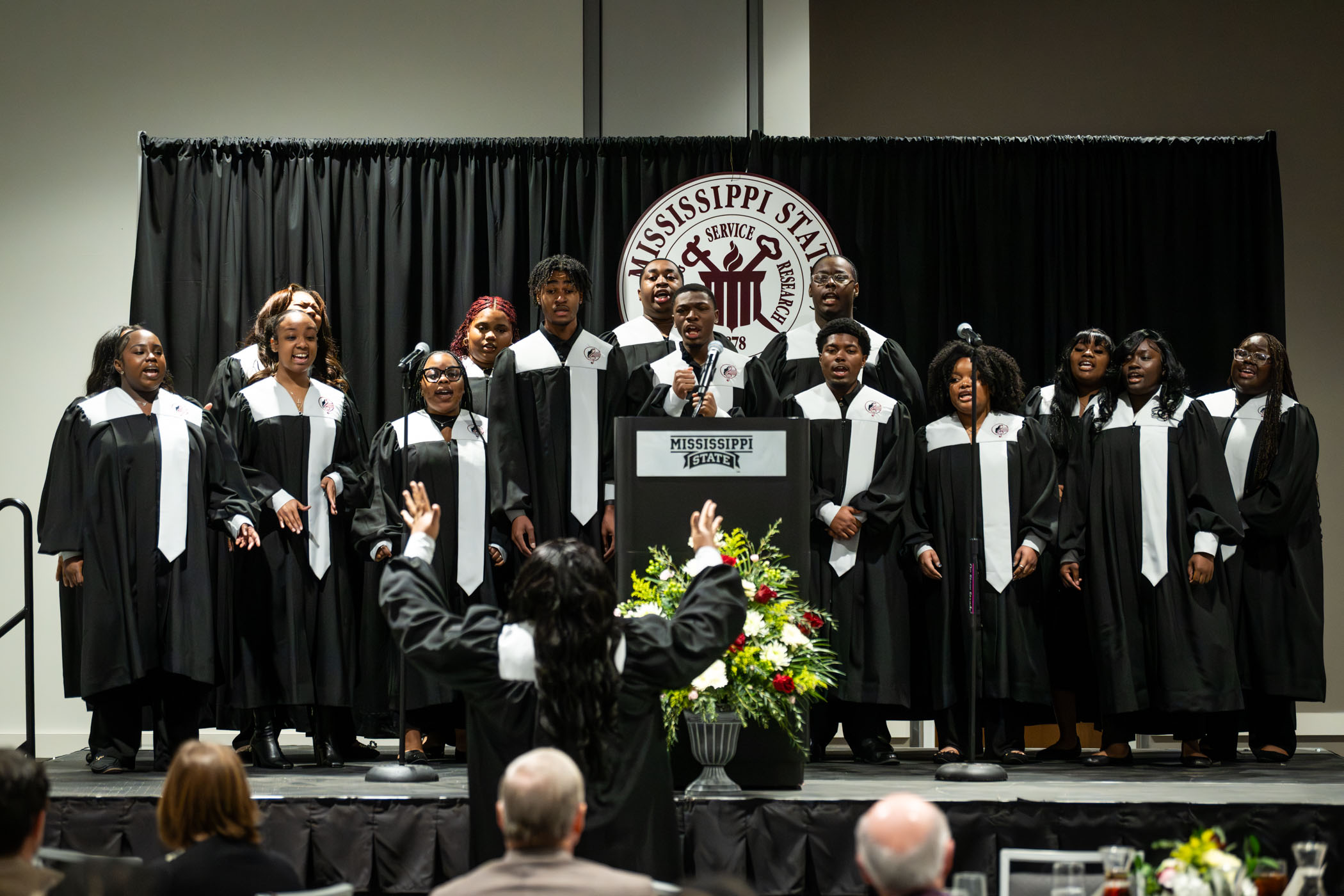 Song and reflection filled The Mill at MSU as Mississippi State University’s Black Voices Gospel Choir performed during the 2026 Martin Luther King Jr. Unity Dinner Friday evening [Jan 16]. Sponsored by the Division of Access, Opportunity, and Success, the annual event honors Dr. King’s legacy by bringing the community together in unity, remembrance, and a shared commitment to service.
