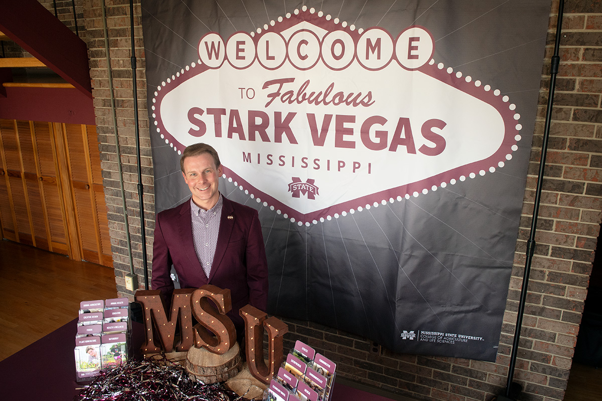 Cory Bailey, pictured at a recruiting table.