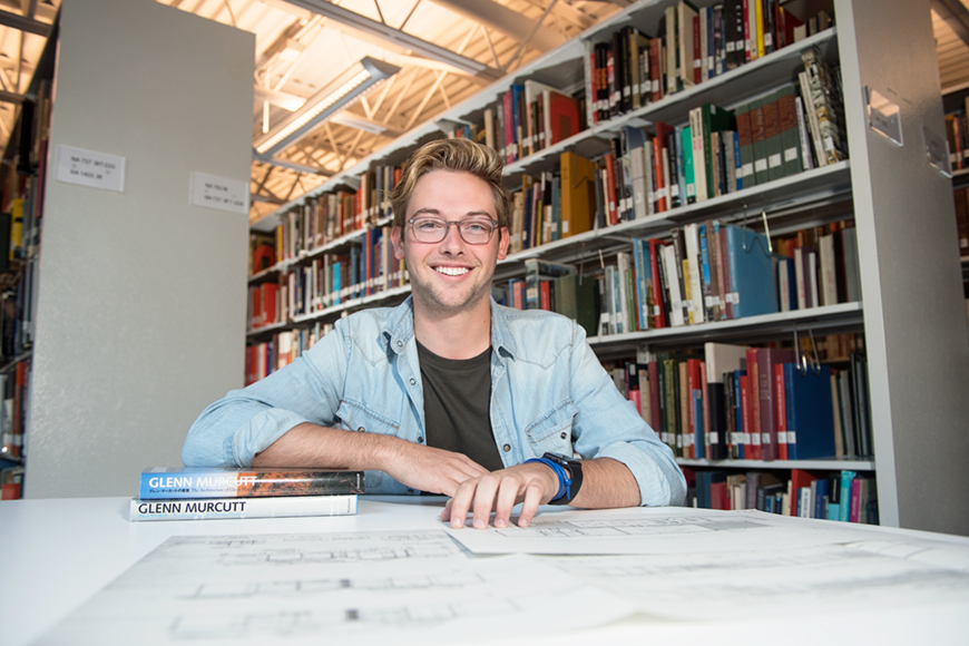 Zachary Henry is MSU&amp;#039;s Bob and Kathy Luke Library in Giles Hall.