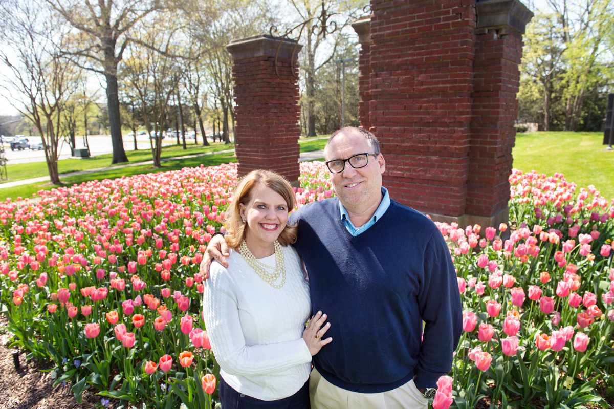 Jay and Juli Rester, pictured on the MSU campus.
