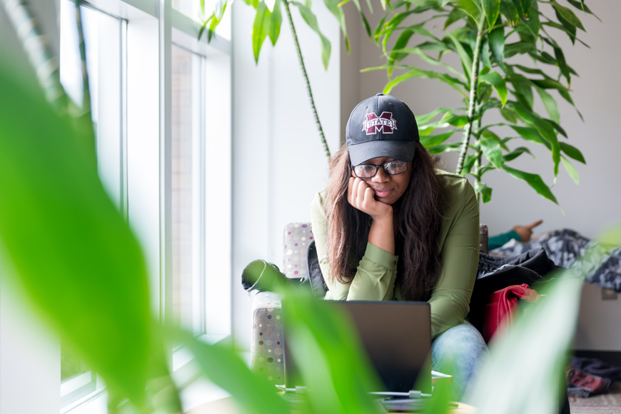 Student Studying in Colvard Union