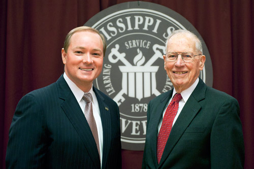 MSU President Mark E. Keenum with former Gov. William Winter 
