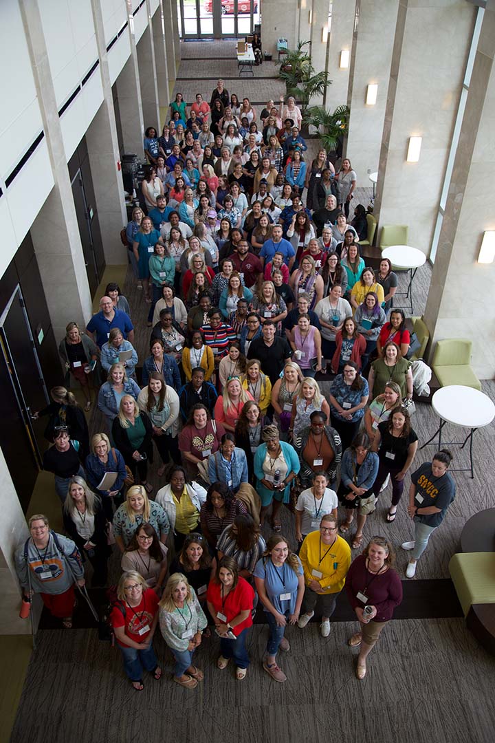 Group photo of one of the Elementary Computer Science Summer Institute classes.