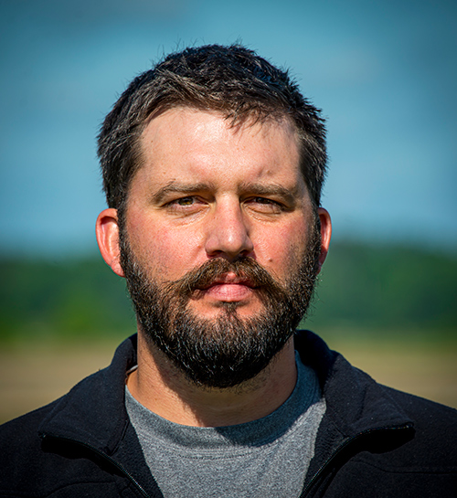 Close up portrait of Jesse Morrison outside