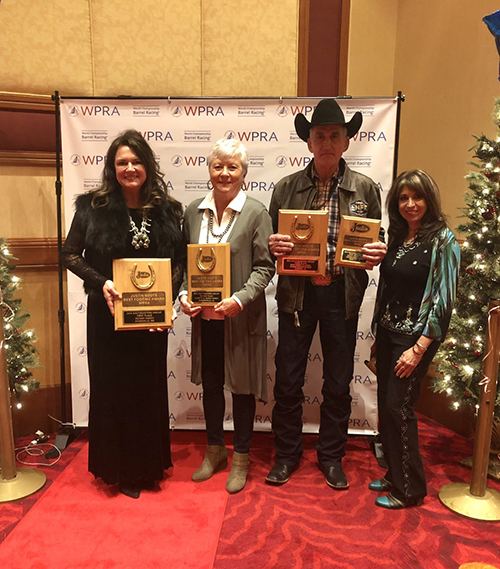 Mississippi Horse Park Director Bricklee Miller is pictured with other 2019 Southeastern Circuit recipients of the Justin Boots Best Footing Award.