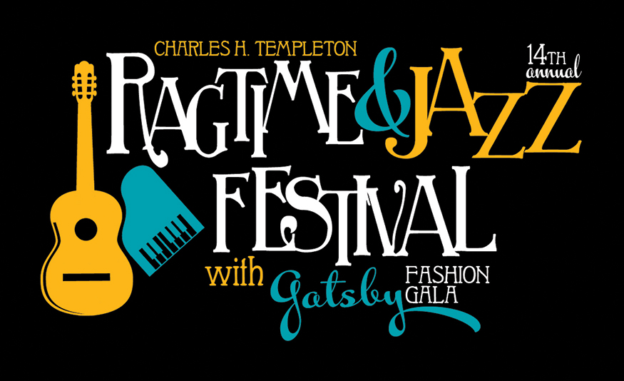 Promotional graphic for MSU’s 14th annual Templeton Ragtime and Jazz Festival and Gatsby Gala