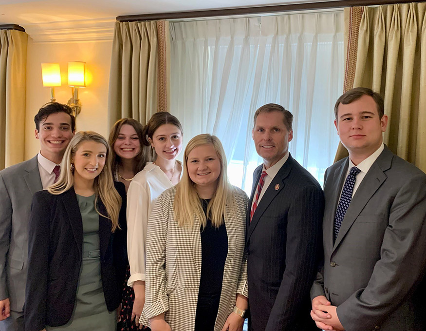 MSU Demmer Scholars pictured with U.S. Rep Michael Guest