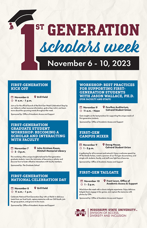 First-Generation Scholars Week