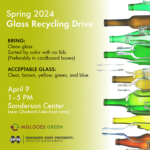 Glass recycling drive poster