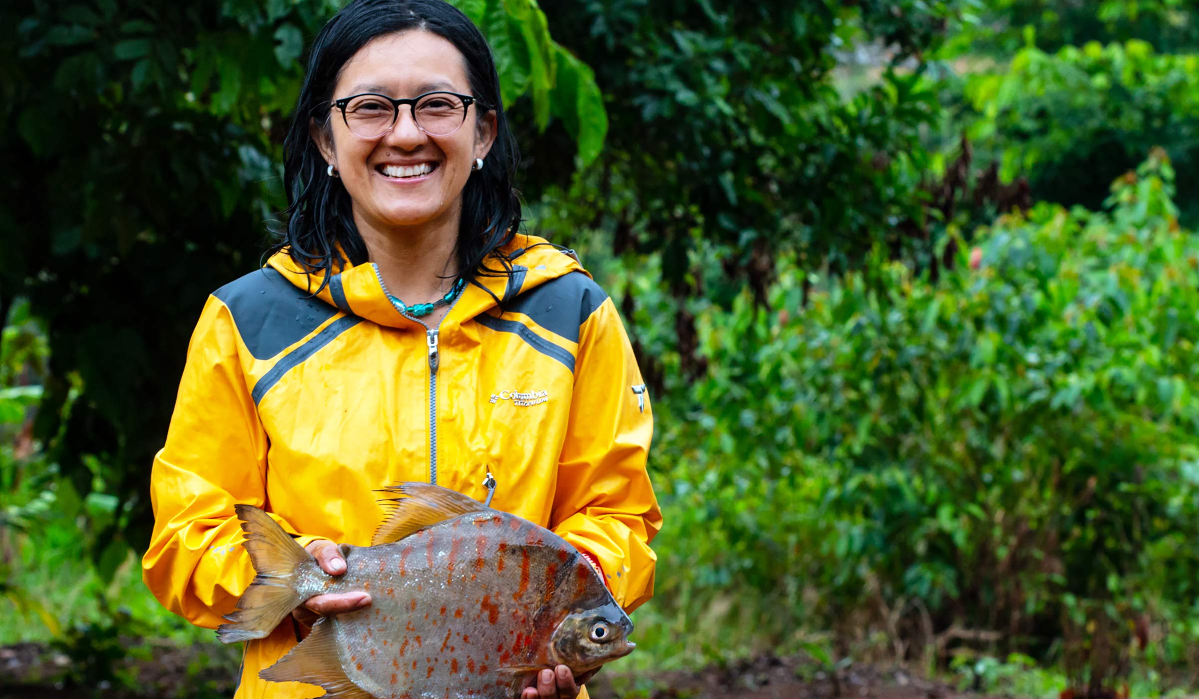 Sandra Correa pictured holding a fish