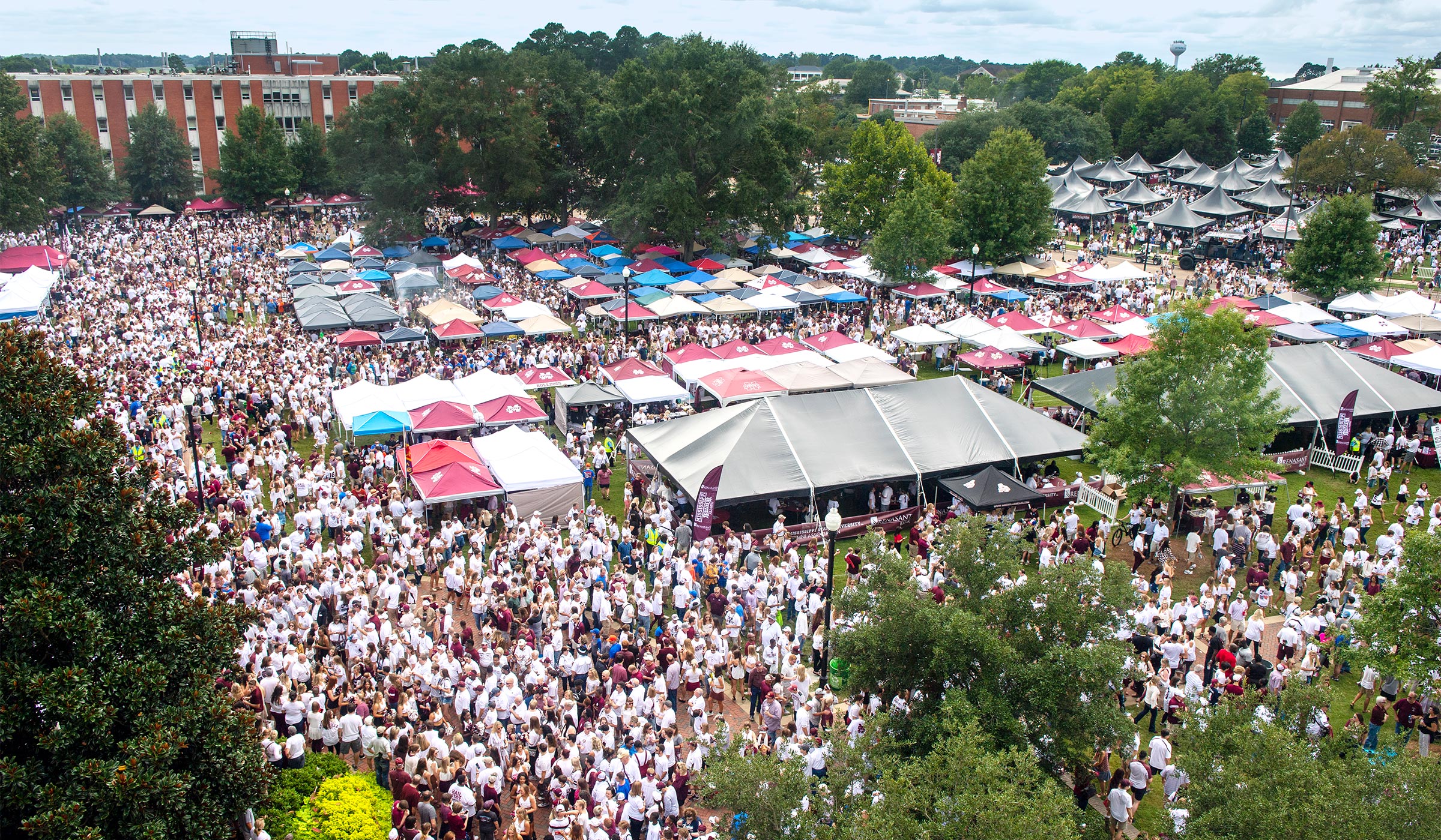 Tailgating in the Junction on the campus of Mississippi State University