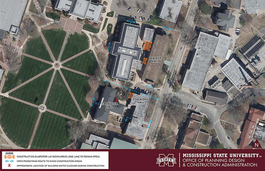 Construction map of project area