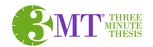 Green and purple Three Minute Thesis Competition logo