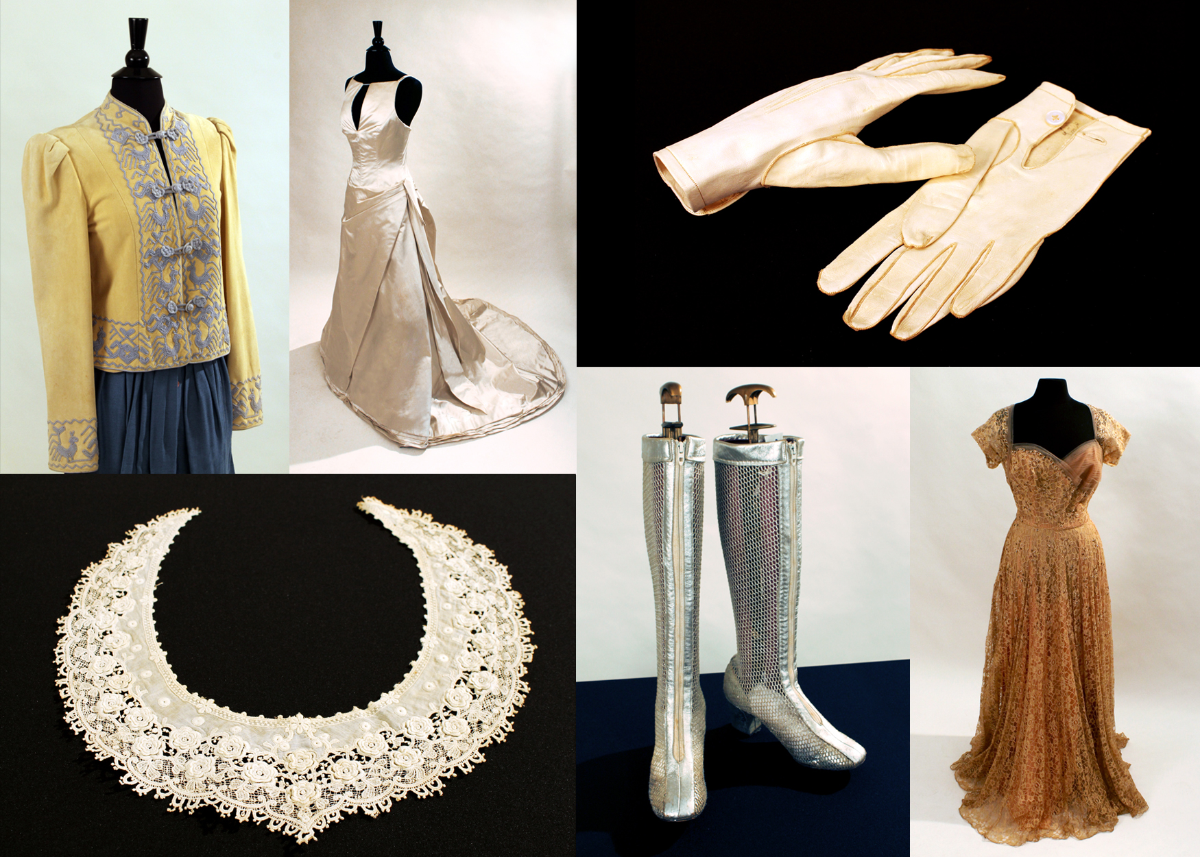 An elaborately beaded bodice from the 1890s, lace from the early 1900s, a pair of "space age" boots from the 1960s, and items by luxury design labels such as Vera Wang, Chanel and Yves Saint Laurent are among the more than 26 pieces that will be available for viewing at the 'Fashion A to Z' exhibit.