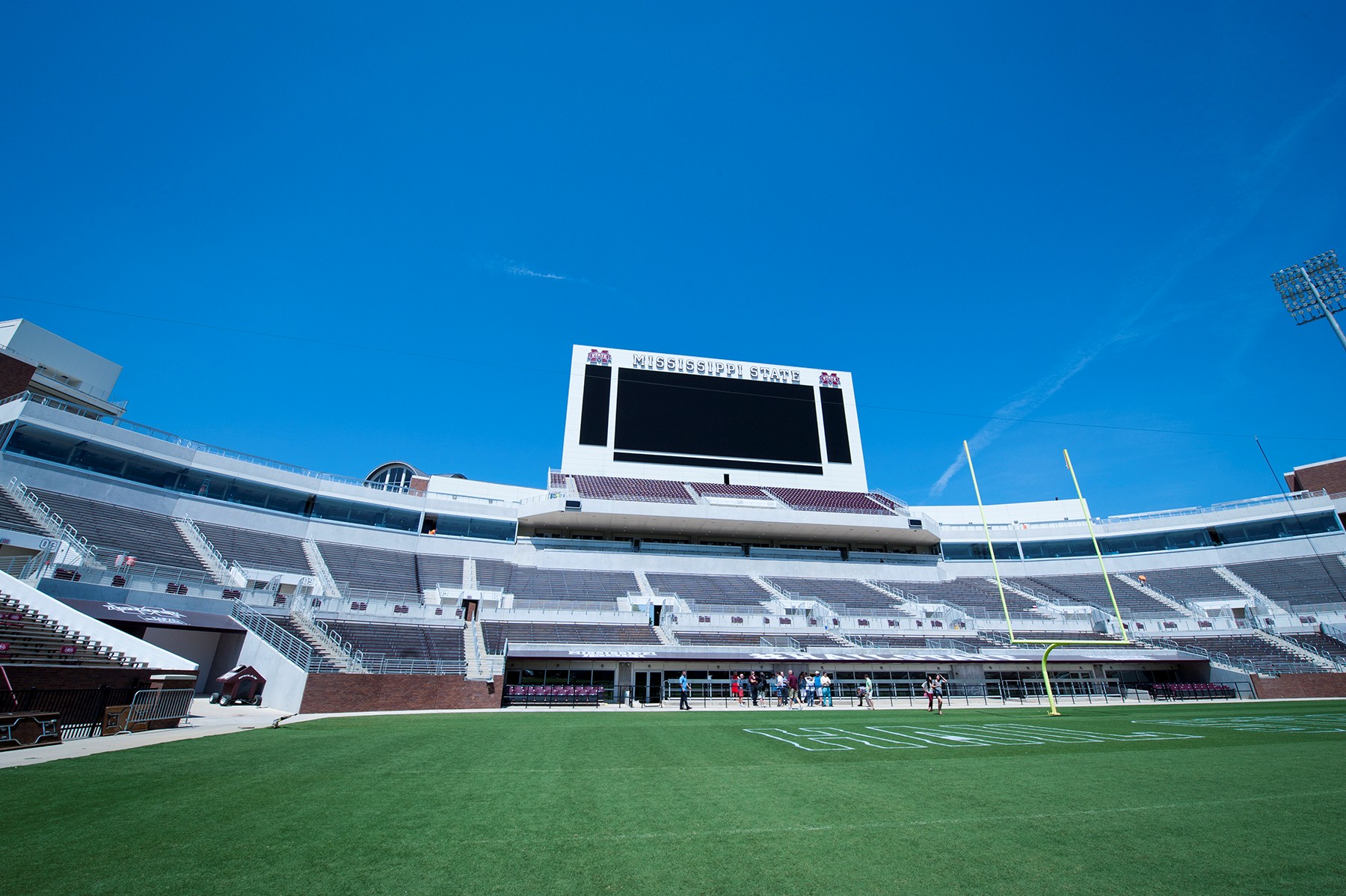 The new north end zone of Mississippi State's Davis Wade Stadium was built with a sustainable combination of cement developed by university-affiliated civil engineers.